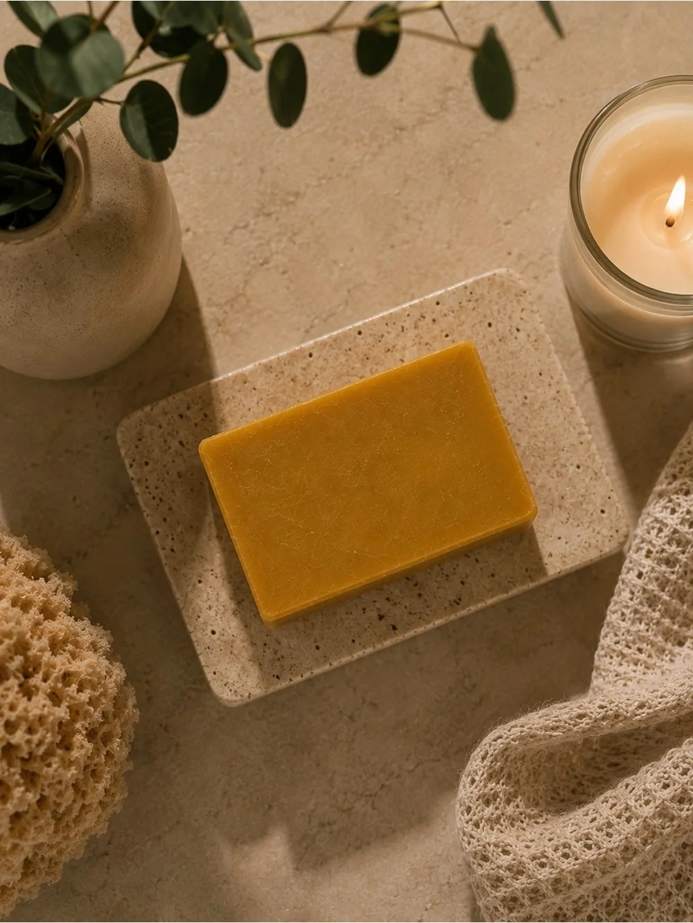 ByCoral | Golden Hour | Botanical Citrus Handmade Soap Bar | 3.7 oz